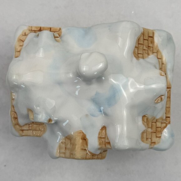 World Bazaars Ceramic Holiday House Votive Candle Holder Christmas Village w/Box - Picture 7 of 15